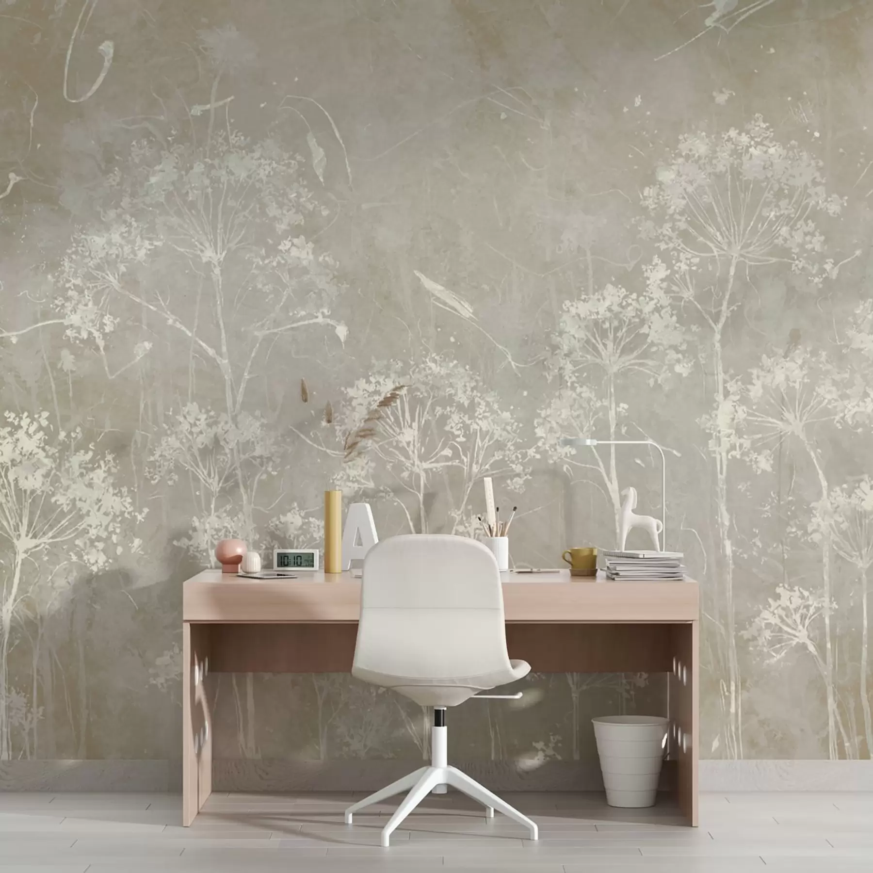 murales de pared Flores silvestres al estilo grunge u96551v2