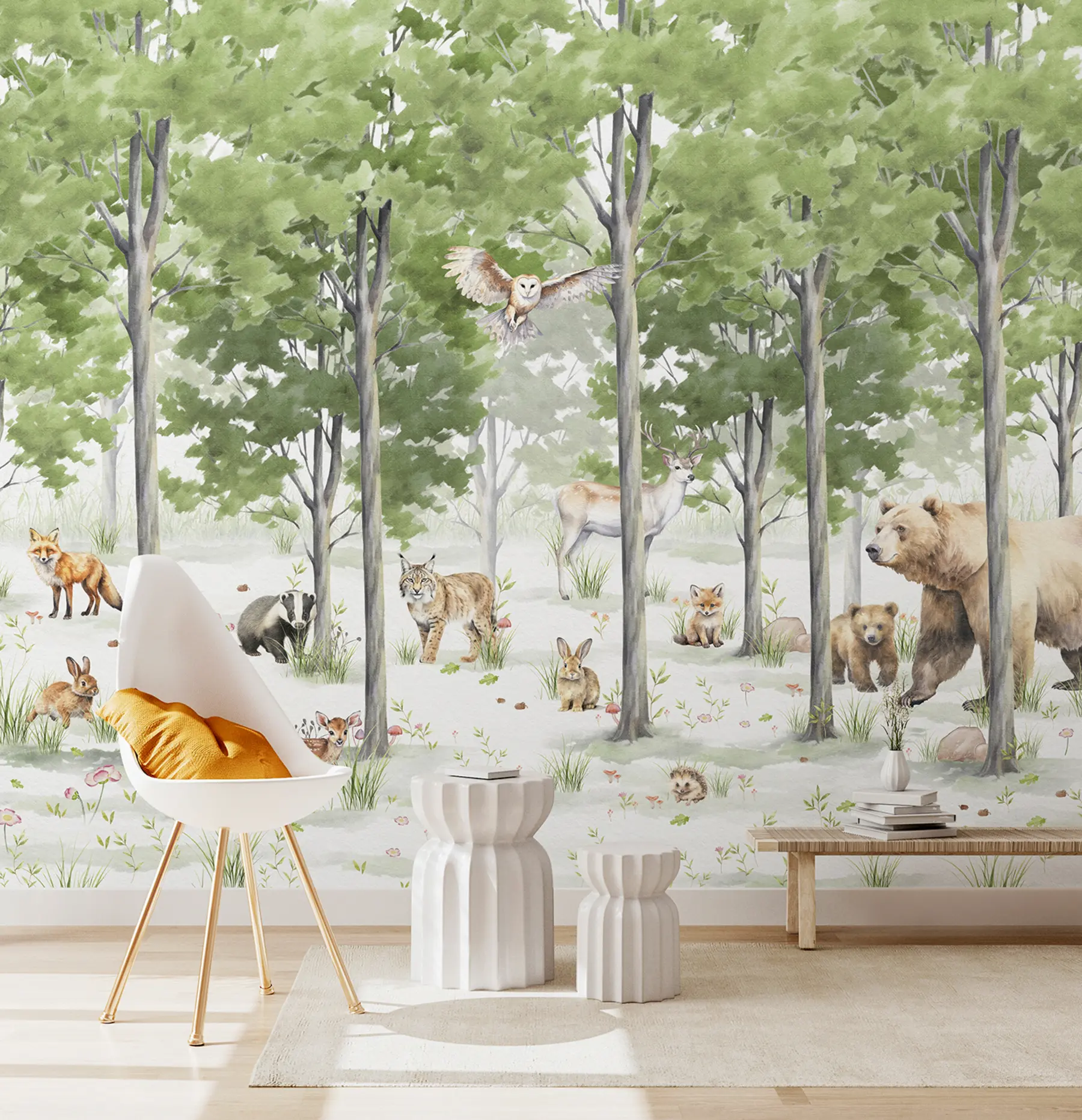 murales de pared Bosque con animales u97741