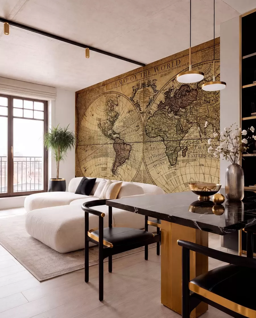 murales de pared Un mapamundi antiguo u18533