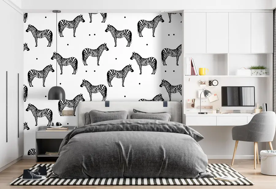 murales de pared Un estampado de cebra u98193