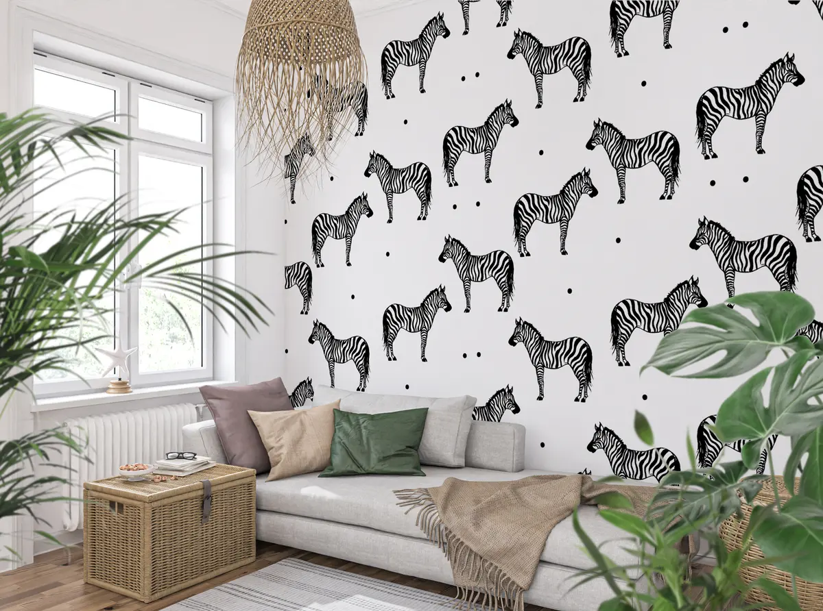 murales de pared Un estampado de cebra u98193