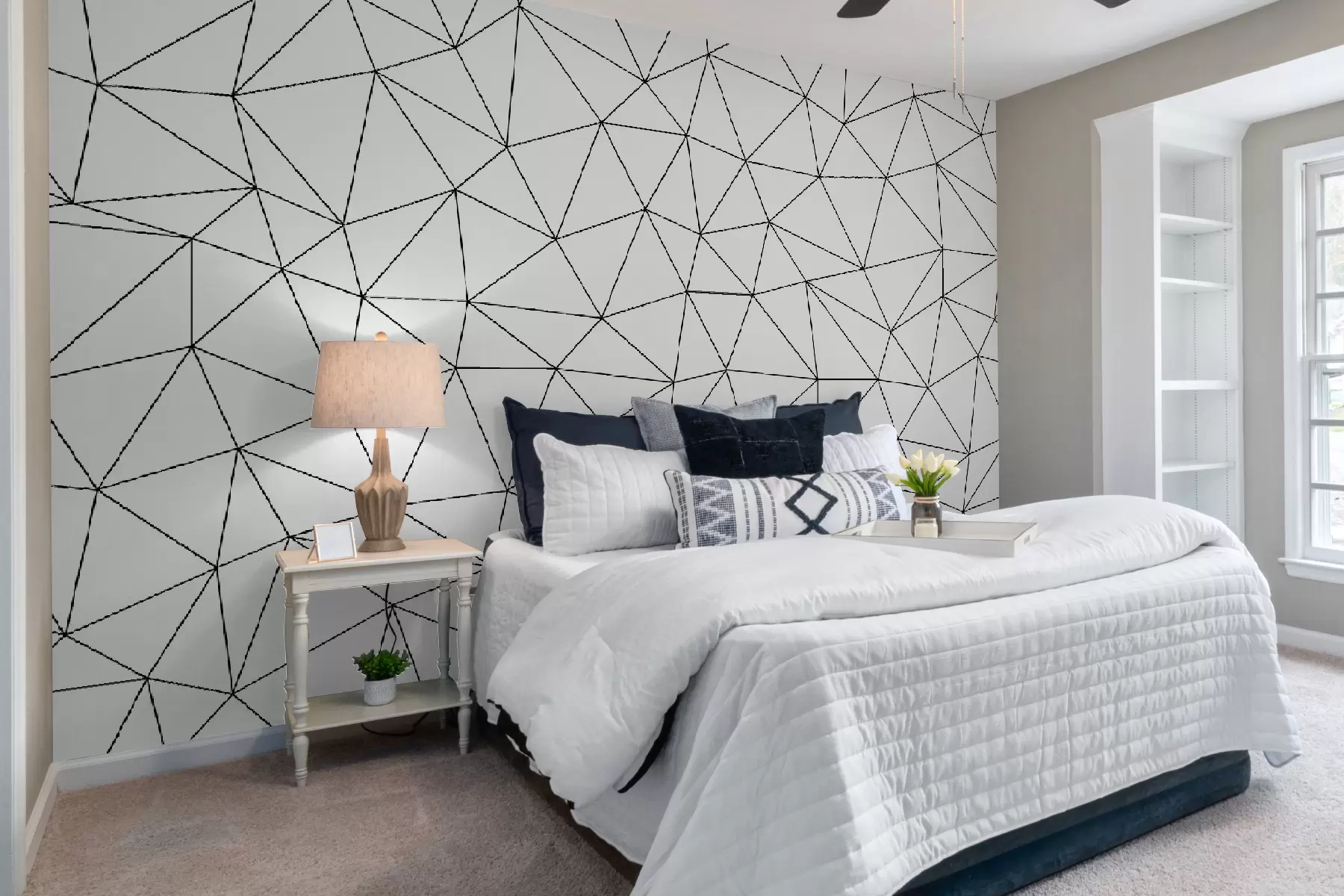 murales de pared Los triángulos abstractos minimalistas son tendencia u98560