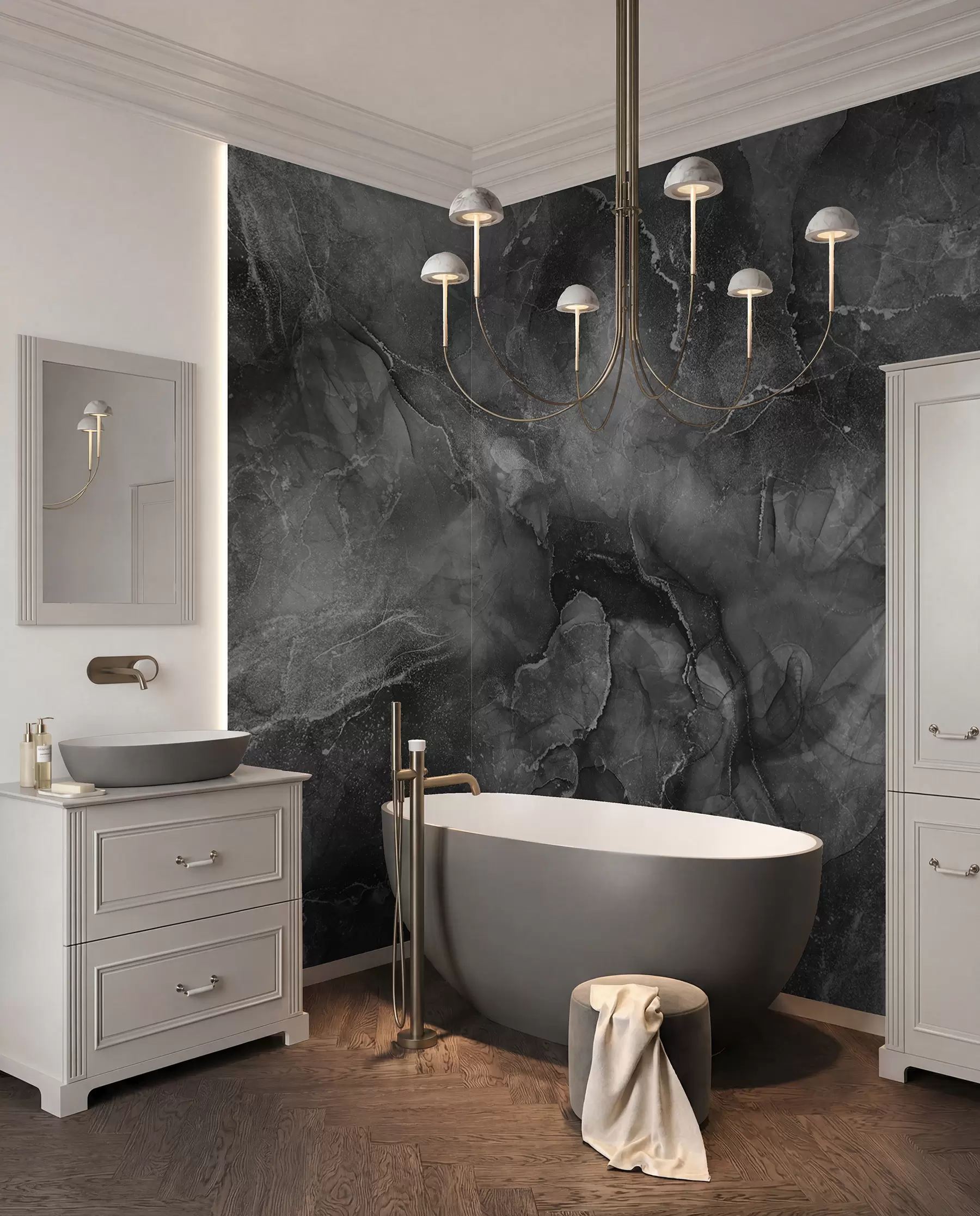 murales de pared piedra gris u98415