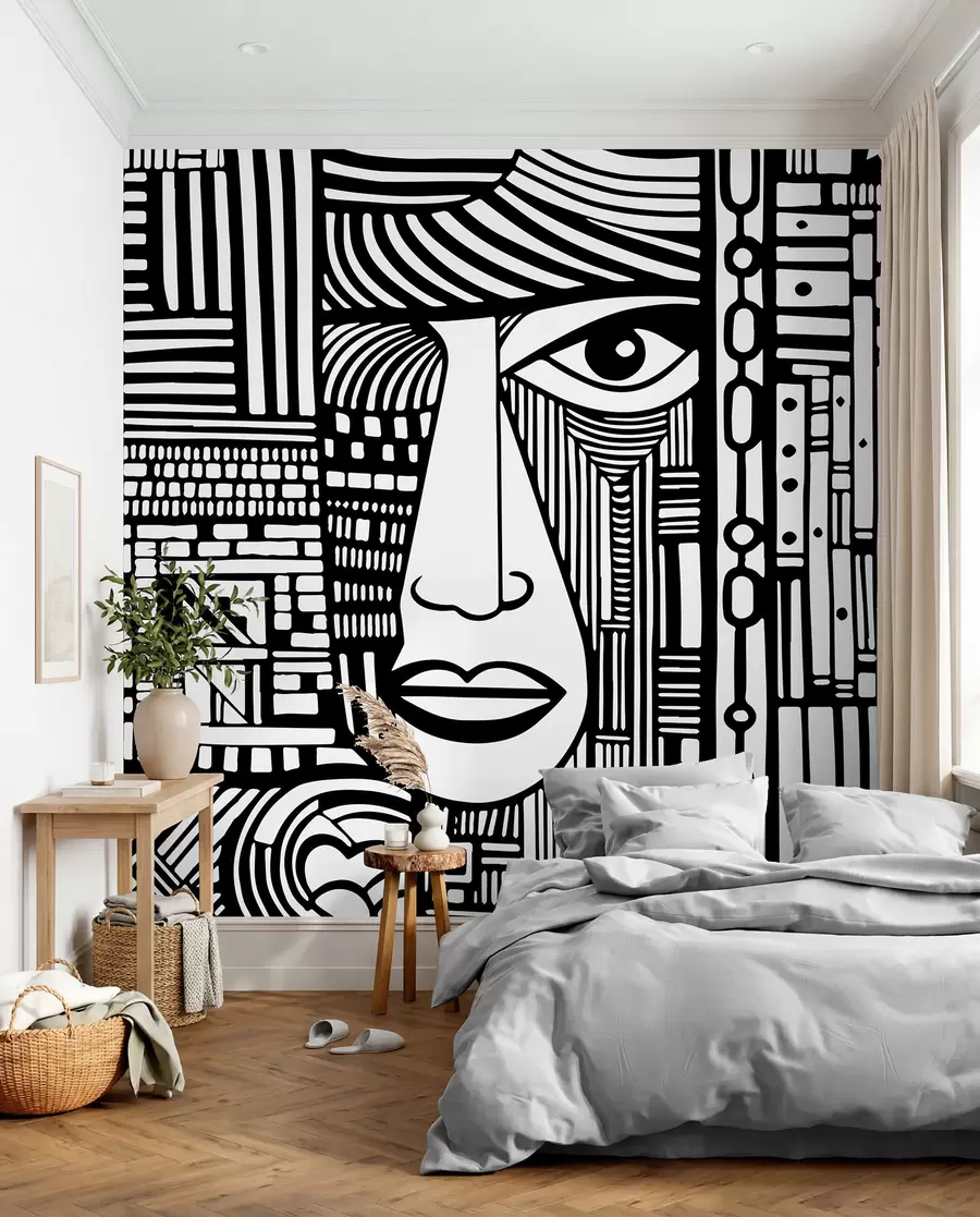 murales de pared Cara abstracta u98713