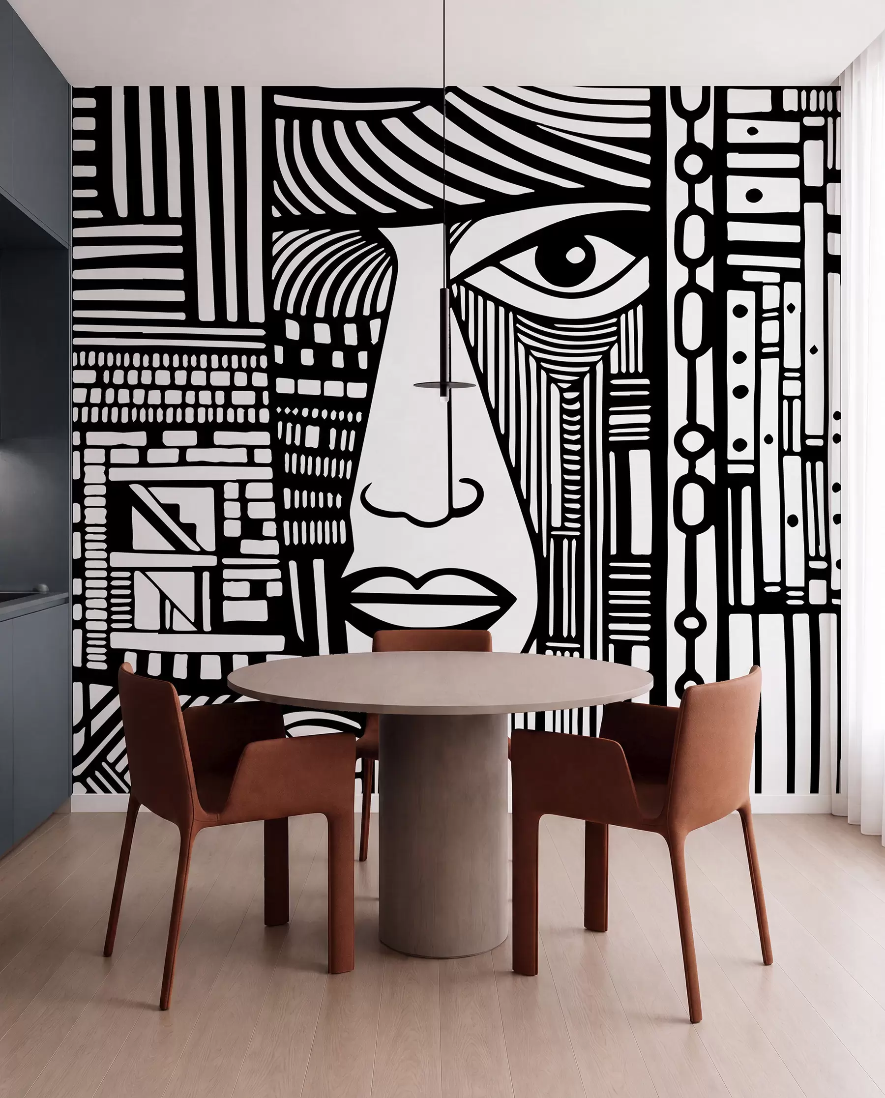 murales de pared Cara abstracta u98713