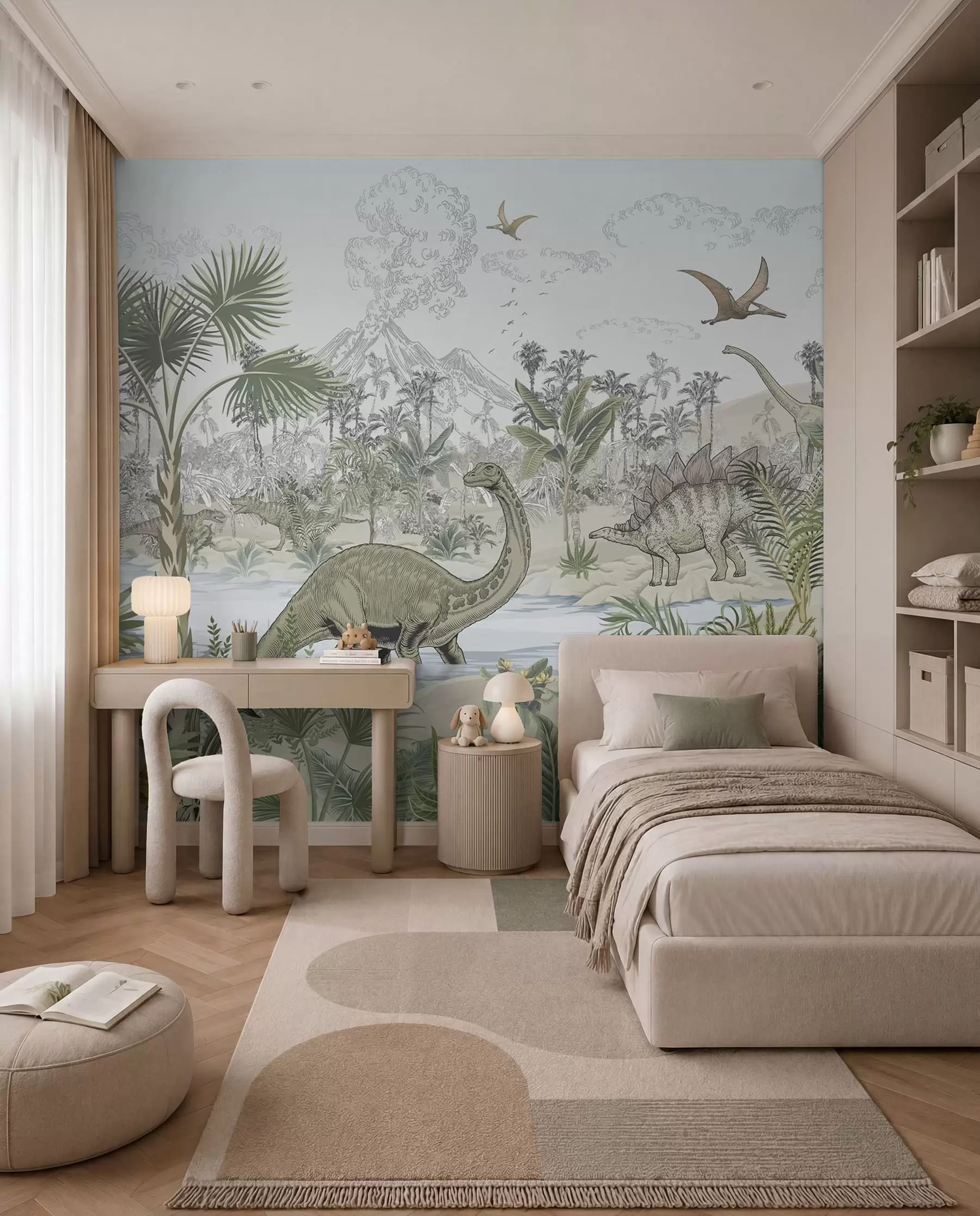 murales de pared Valle de dinosaurios u98674