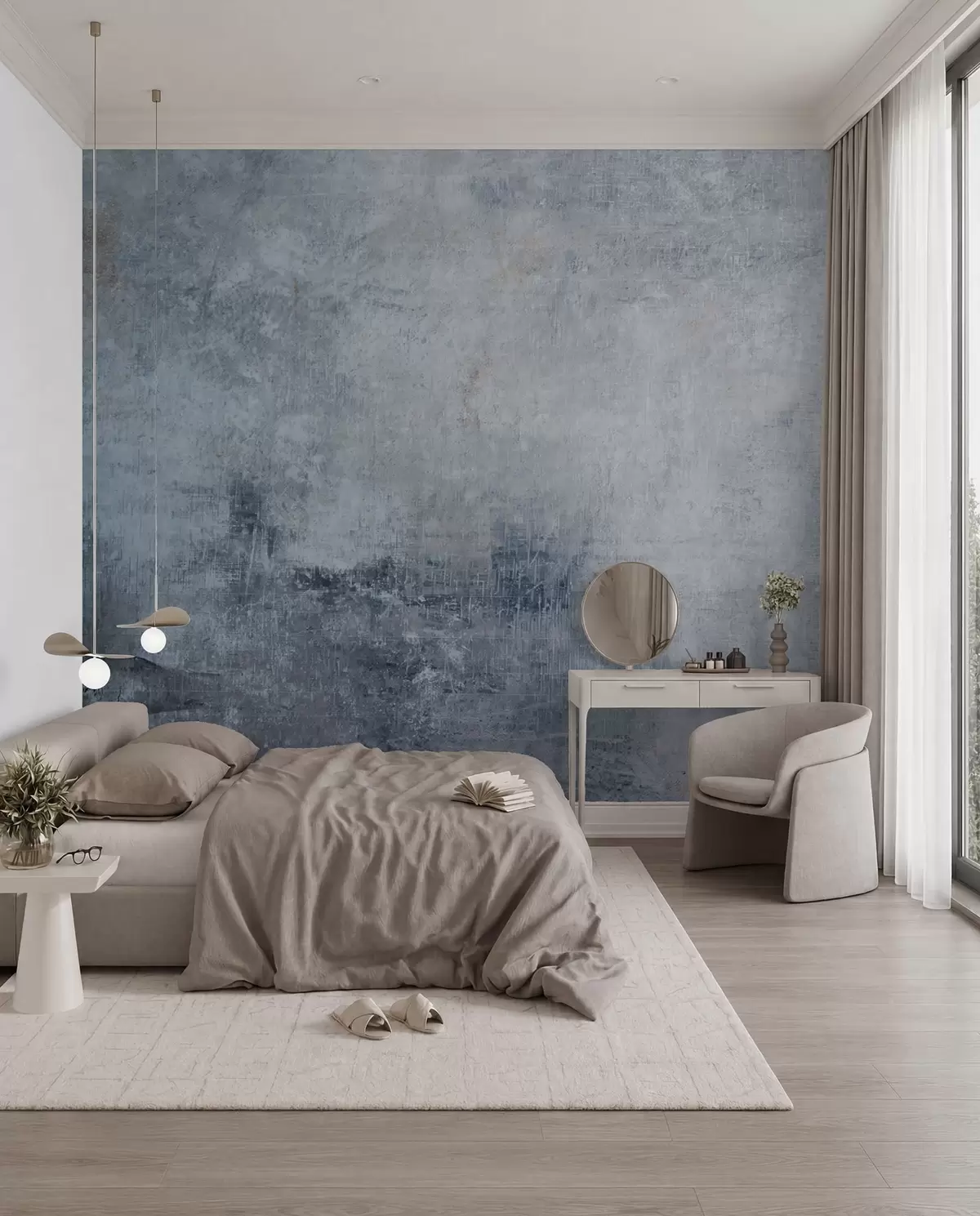 murales de pared Hormigón azul denim u47663v3
