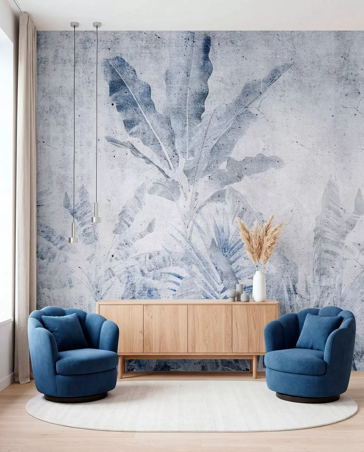 murales de pared Trópicos envejecidos — Azul u73886v1