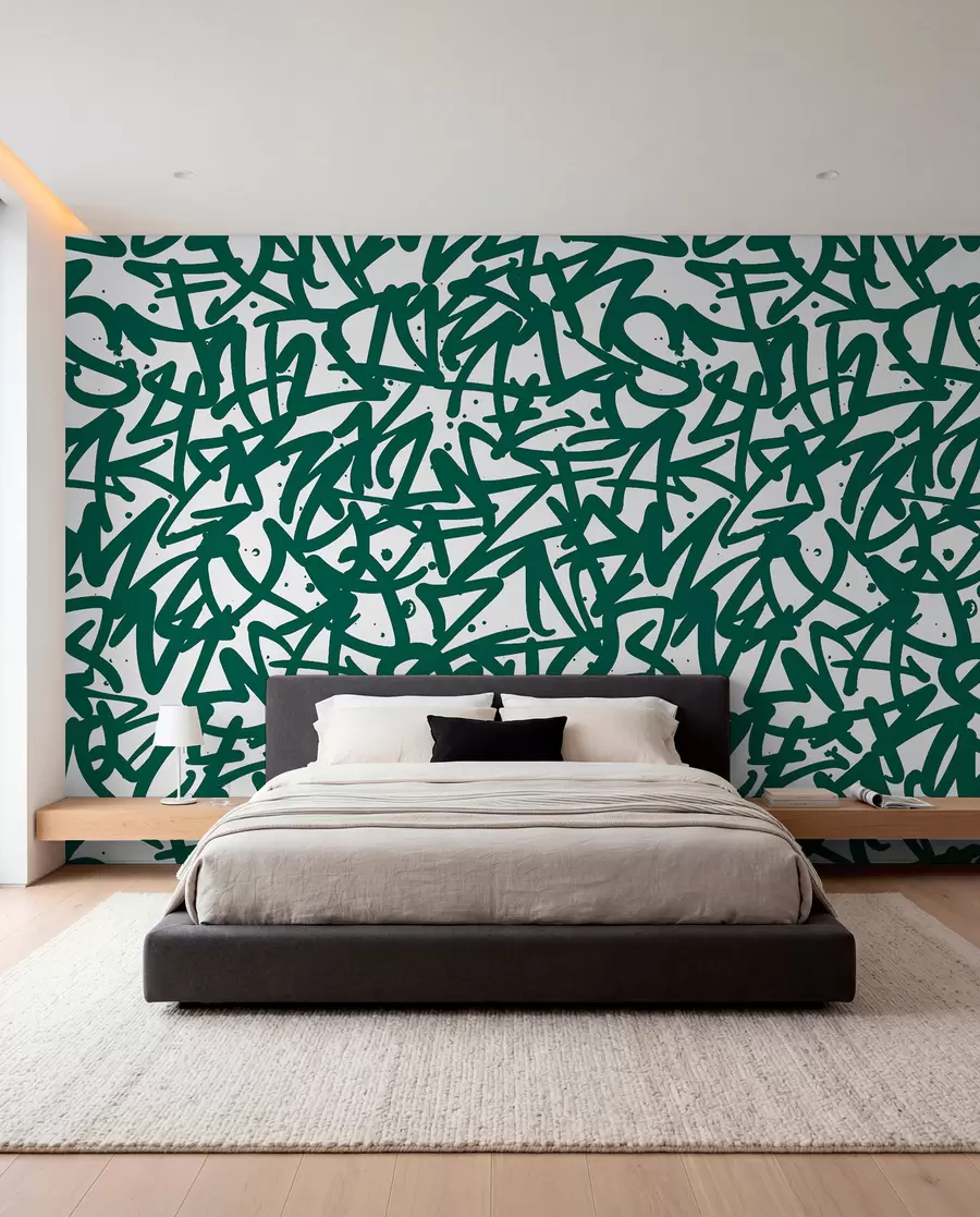 murales de pared Graffiti Emociones: Verde u99087
