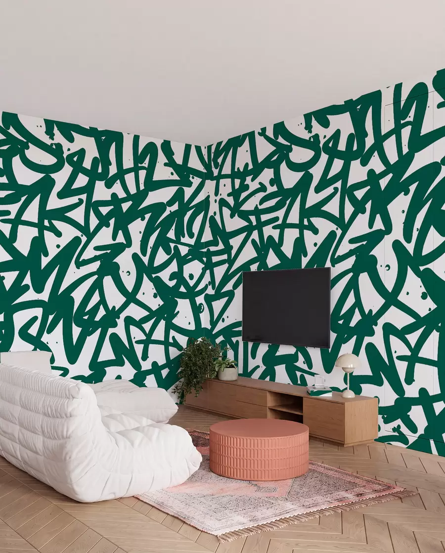 murales de pared Graffiti Emociones: Verde u99087