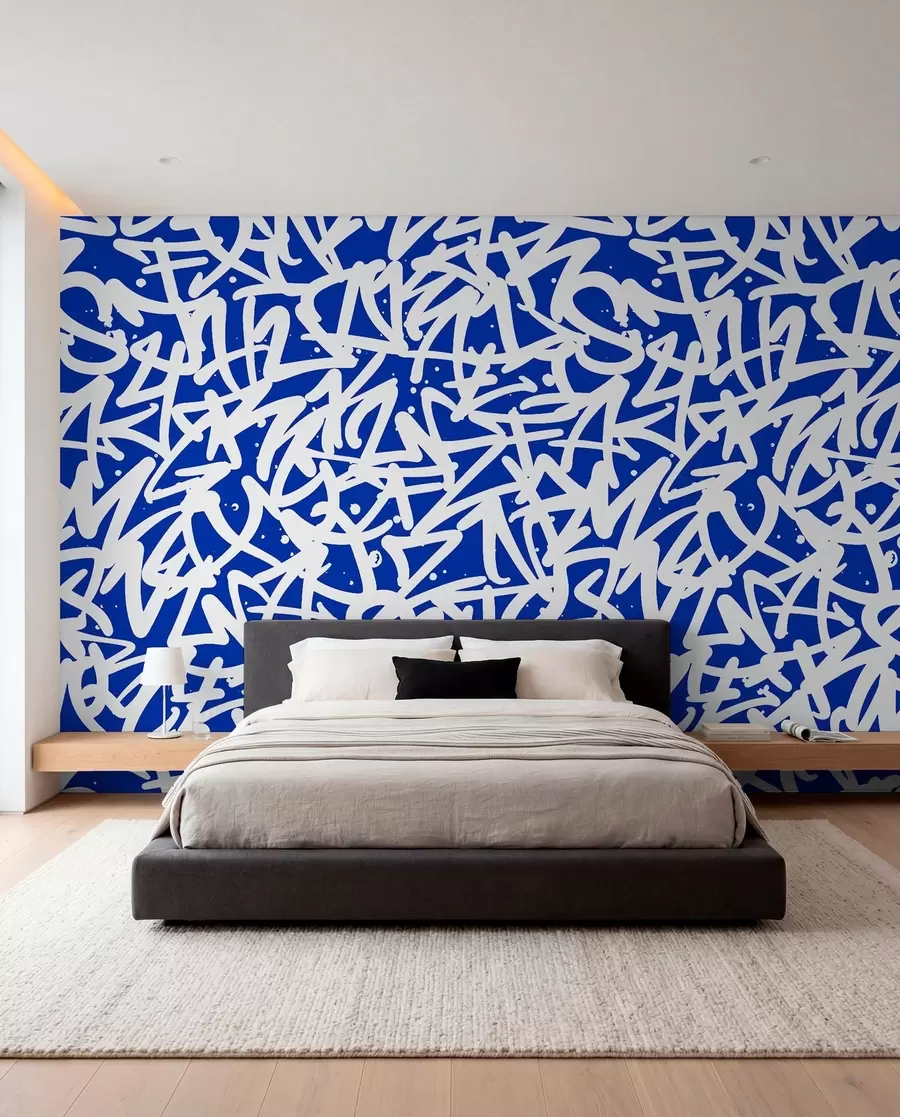 murales de pared Graffiti Emociones: Azul u99087v2