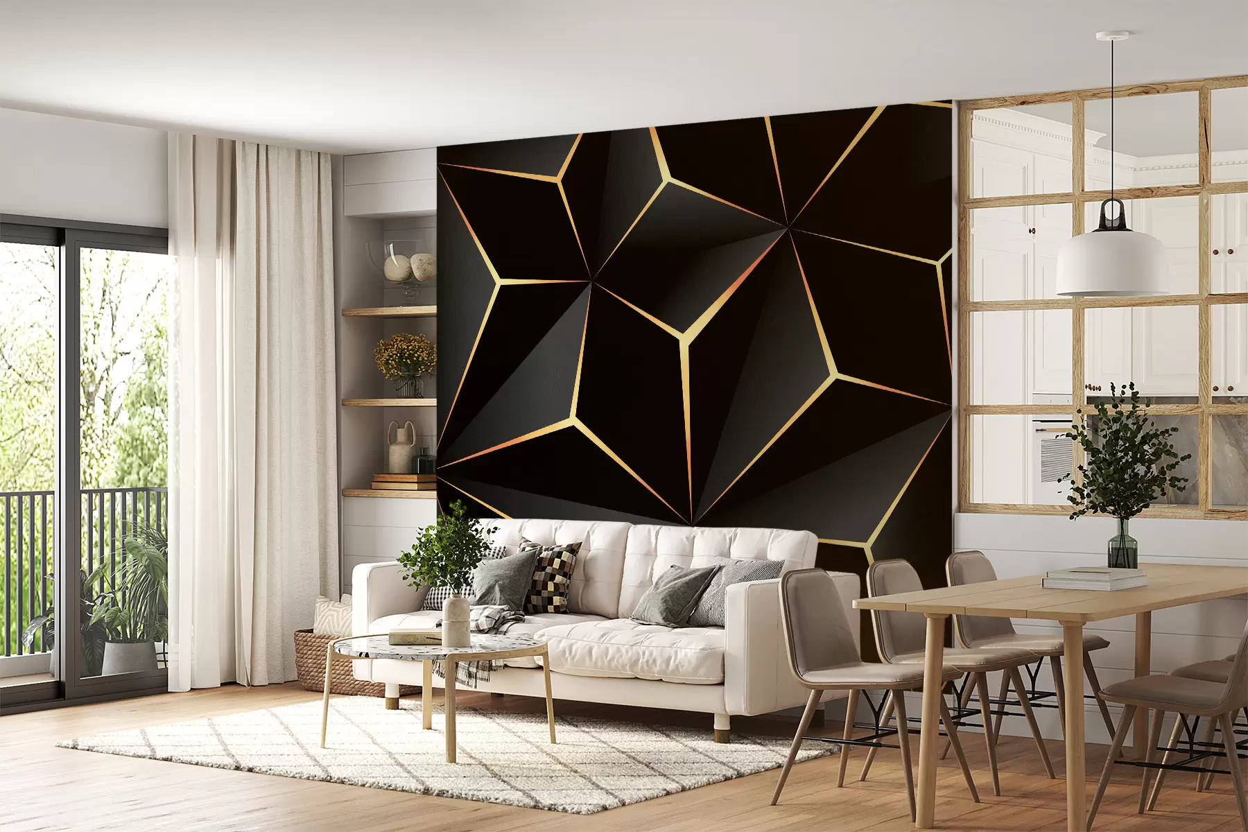 murales de pared Triángulo negro u72104d1