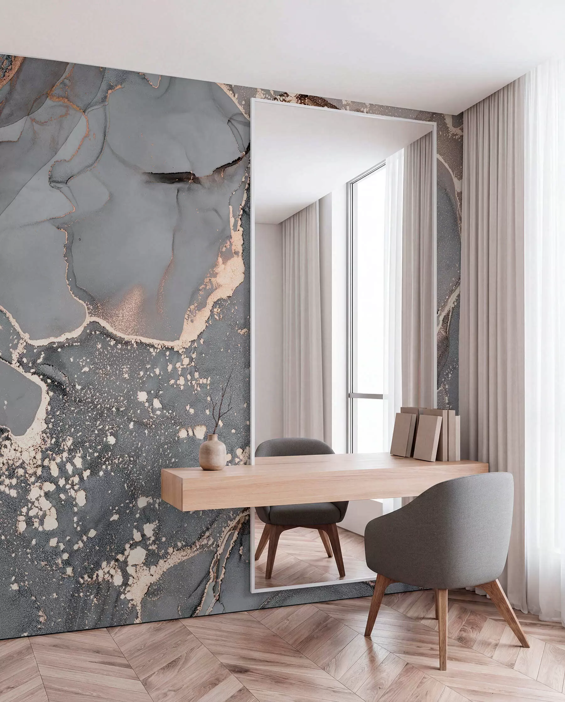 murales de pared Mármol gris u93578d1